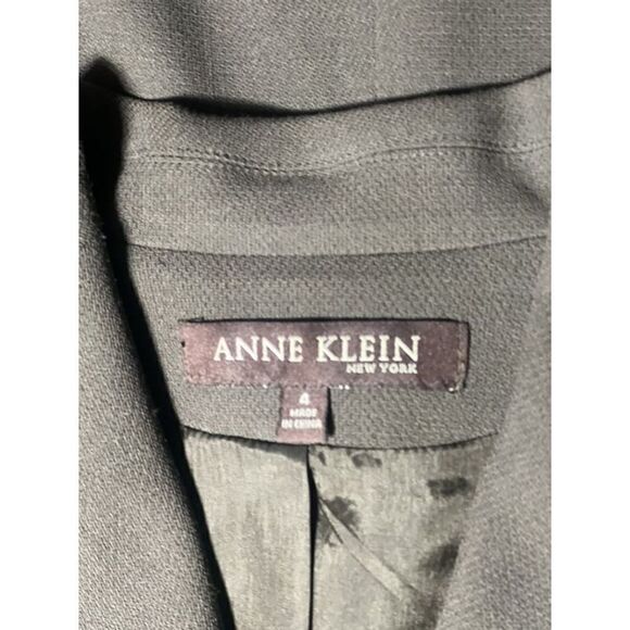 Anne Klein Olive Green Vintage Wool Suit Jacket Blazer size 4 - Picture 6 of 7